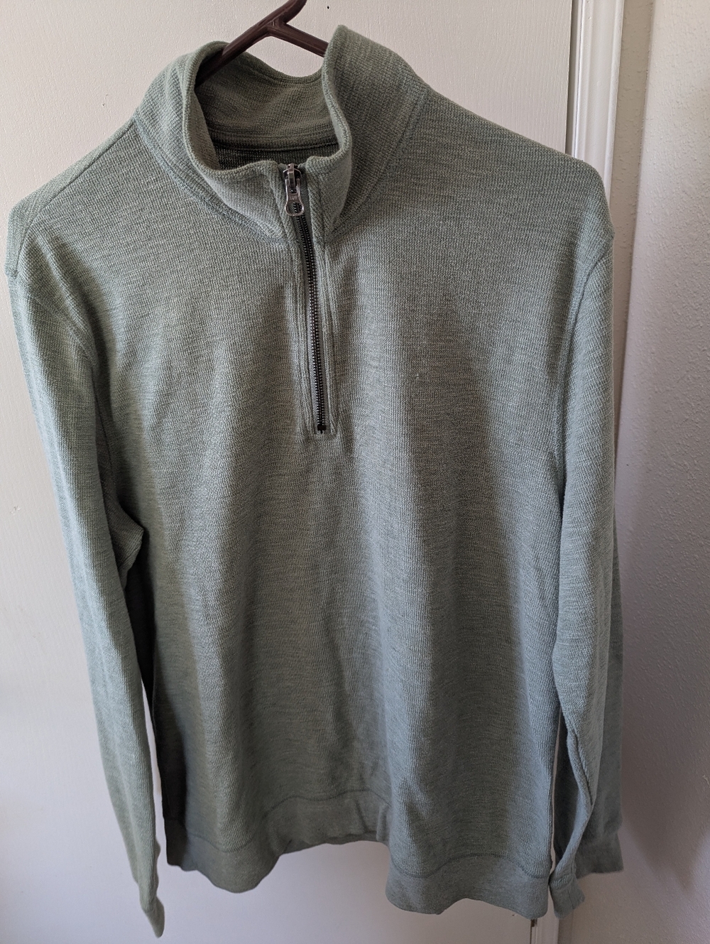 Men's Half-Zip Pullover Sweaters. Sage Green And Burgundy?
